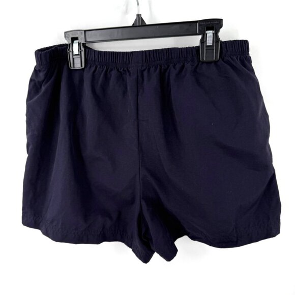 Lands End Womens Nylon Swim Shorts Size 8 Loose Fit Navy Blue Modest - Picture 3 of 5